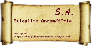 Stieglitz Annamária névjegykártya